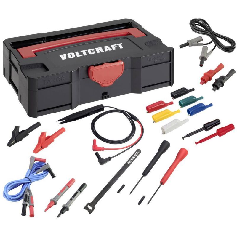 Image of VOLTCRAFT Labor KIT puntali Aghi di misura, coccodrillo, clip, pinzette, valigetta per sistema