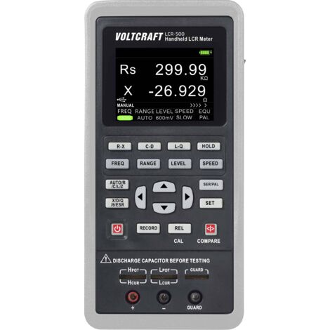 VOLTCRAFT LCR-500 Pont de mesure LCR numérique enregistreur de données CAT I Affichage (nombre de po