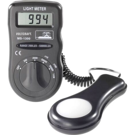 Voltcraft – Luxmètre 0.1-50000 lx – MS1300 – Précision ± 5% – Mesure d'éclairement avec capteur externe – Pour photographes et terrariums