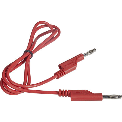 VOLTCRAFT  Messleitung Lamellenstecker 4 mm Lamellenstecker 4 mm 1.00 m Rot 1 St.