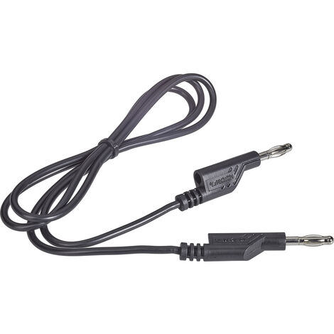 VOLTCRAFT  Messleitung Lamellenstecker 4 mm Lamellenstecker 4 mm 1.00 m Schwarz 1 St.