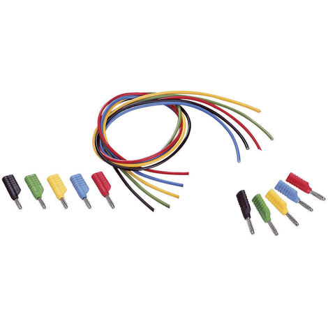 VOLTCRAFT MS-4041 Messleitungs-Set Lamellenstecker 4 mm Lamellenstecker 4 mm 1.00 m Schwarz, Rot, Bl