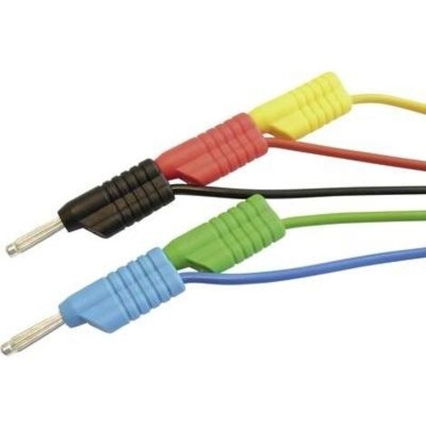 VOLTCRAFT MS 4100S KIT puntali Spina a banana 4 mm Spina a banana 4 mm 1.00 m Rosso, Nero, Blu, Verde, Giallo 1 pz.