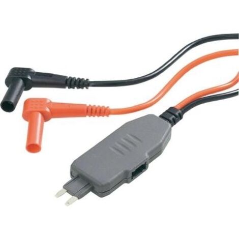 VOLTCRAFT MS-4S Adaptateur de mesure mini-coupe-circuit plat pour connecteur mâle - Banane mâle 4 mm noir, rouge