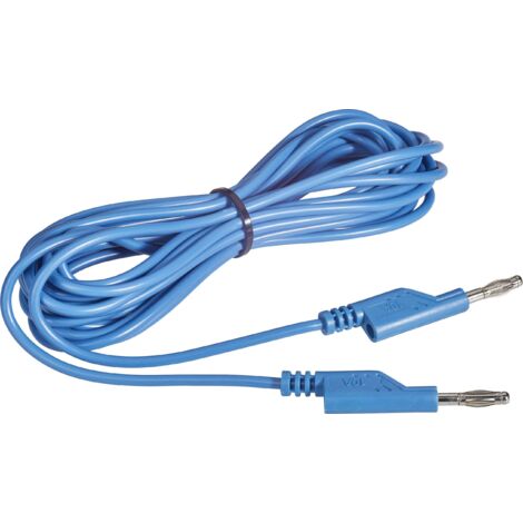 VOLTCRAFT MS5/BL Cordon de mesure Banane mâle 4 mm Banane mâle 4 mm 5.00 m bleu 1 pc(s) Q066711