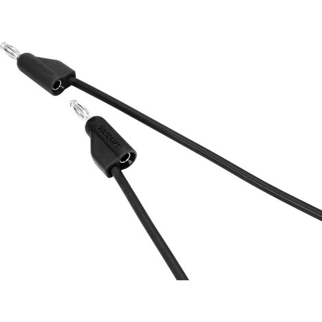 VOLTCRAFT MSB-100-1-SW Messleitung 4 mm-Stecker 4 mm-Stecker 1.00 m Schwarz 1 St.