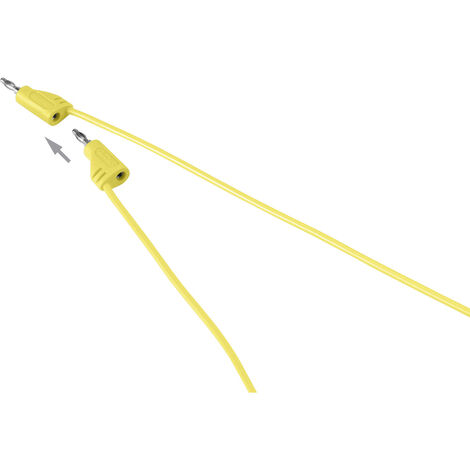 VOLTCRAFT MSB-200 Messleitung Lamellenstecker 2 mm Lamellenstecker 2 mm 0.90 m Gelb 1 St.