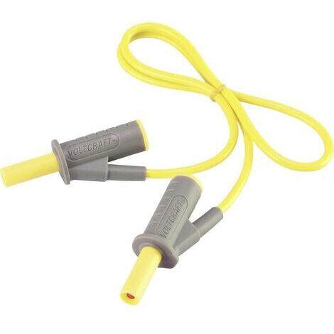 VOLTCRAFT MSB-501 Sicherheits-Messleitung Lamellenstecker 4 mm Lamellenstecker 4 mm 0.50 m Gelb 1 St