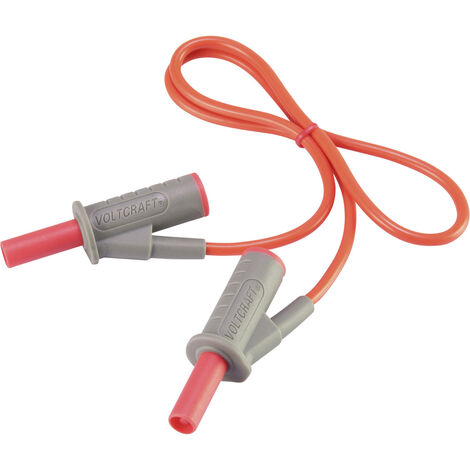 VOLTCRAFT MSB-501 Sicherheits-Messleitung Lamellenstecker 4 mm Lamellenstecker 4 mm 0.50 m Rot 1 St.