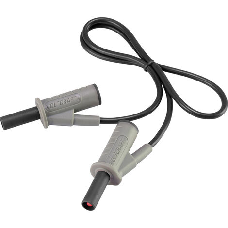 VOLTCRAFT MSB-501 Sicherheits-Messleitung Lamellenstecker 4 mm Lamellenstecker 4 mm 0.50 m Schwarz 1