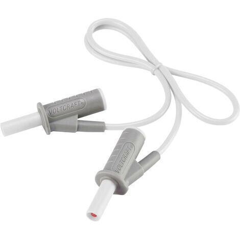 VOLTCRAFT MSB-501 Sicherheits-Messleitung Lamellenstecker 4 mm Lamellenstecker 4 mm 0.50 m Weiß 1 St