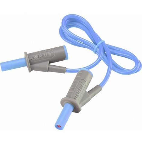 VOLTCRAFT MSB-501 Sicherheits-Messleitung Lamellenstecker 4 mm Lamellenstecker 4 mm 0.75 m Blau 1 St