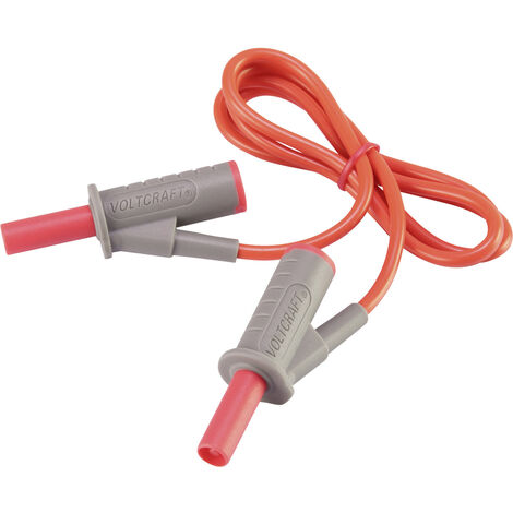 VOLTCRAFT MSB-501 Sicherheits-Messleitung Lamellenstecker 4 mm Lamellenstecker 4 mm 0.75 m Rot 1 St.