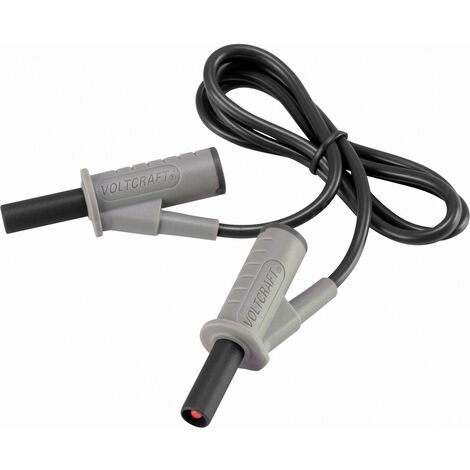 VOLTCRAFT MSB-501 Sicherheits-Messleitung Lamellenstecker 4 mm Lamellenstecker 4 mm 0.75 m Schwarz 1
