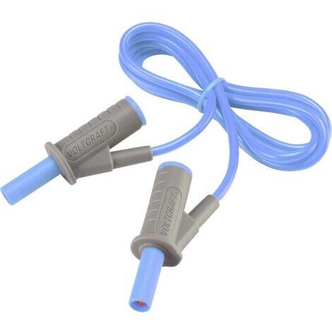 VOLTCRAFT MSB-501 Sicherheits-Messleitung Lamellenstecker 4 mm Lamellenstecker 4 mm 1.00 m Blau 1 St