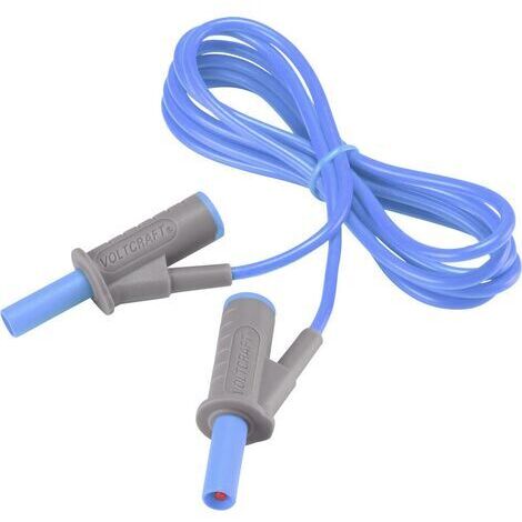 VOLTCRAFT MSB-501 Sicherheits-Messleitung Lamellenstecker 4 mm Lamellenstecker 4 mm 1.50 m Blau 1 St