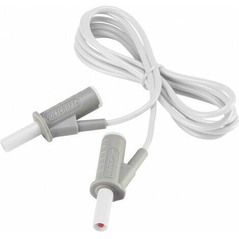 VOLTCRAFT MSB-501 Sicherheits-Messleitung Lamellenstecker 4 mm Lamellenstecker 4 mm 1.50 m Weiß 1 St