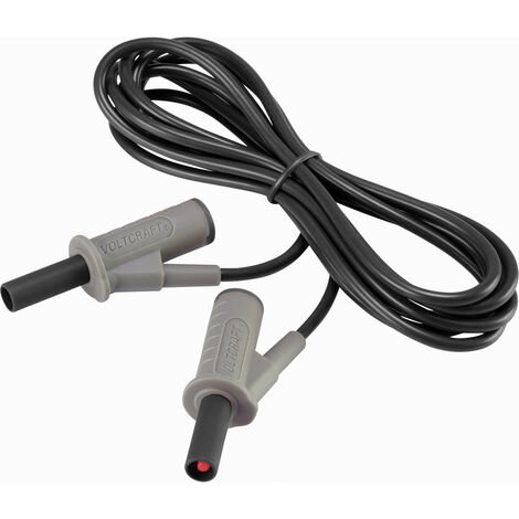 VOLTCRAFT MSB-501 Sicherheits-Messleitung Lamellenstecker 4 mm Lamellenstecker 4 mm 2.00 m Schwarz 1