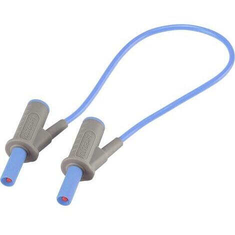VOLTCRAFT MSB-501 Sicherheits-Messleitung Lamellenstecker 4 mm Lamellenstecker 4 mm 25.00 cm Blau 1