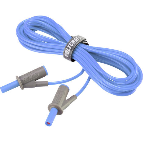 VOLTCRAFT MSB-501 Sicherheits-Messleitung Lamellenstecker 4 mm Lamellenstecker 4 mm 5.00 m Blau 1 St