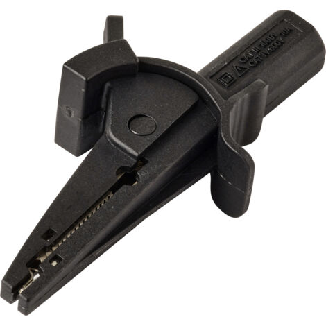 VOLTCRAFT MSK-130 Krokodilklemme gerade CAT IV 600 V, CAT III 1000 V 10 A Schwarz