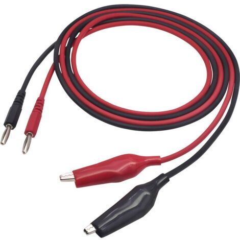 VOLTCRAFT MSL-100 Cordon de mesure mâle 4 mm 1.00 m noir, rouge 1 pc(s) S407211