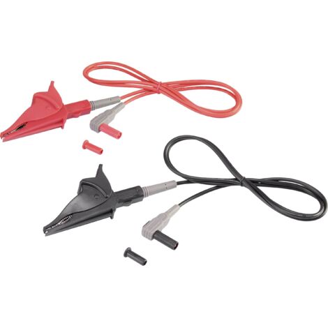 VOLTCRAFT MSL-507 Cordon de mesure mâle 4 mm pince crocodile 1.00 m noir, rouge 1 pc(s) X901701