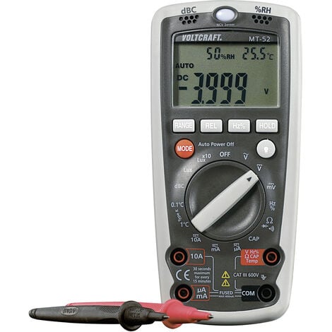 VOLTCRAFT MT-52 SE Hand-Multimeter digital Umwelt-Messfunktion CAT III 600 V Anzeige (Counts): 4000