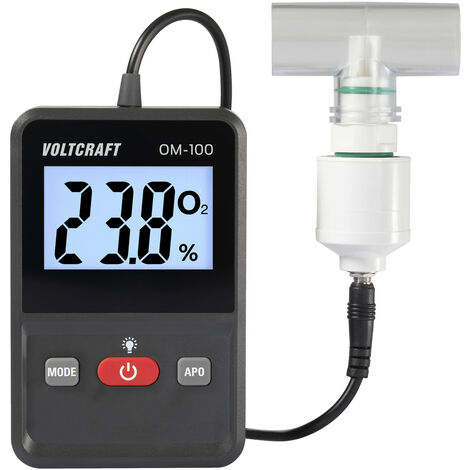 VOLTCRAFT OM-100 Sauerstoff-Messgerät 0 - 100 % Sauerstoff-Messgerät kalibriert Werksstandard (ohne
