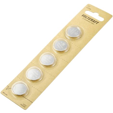 VOLTCRAFT Pile bouton CR 2025 3 V 5 pc(s) 160 mAh lithium LM2025 S534802