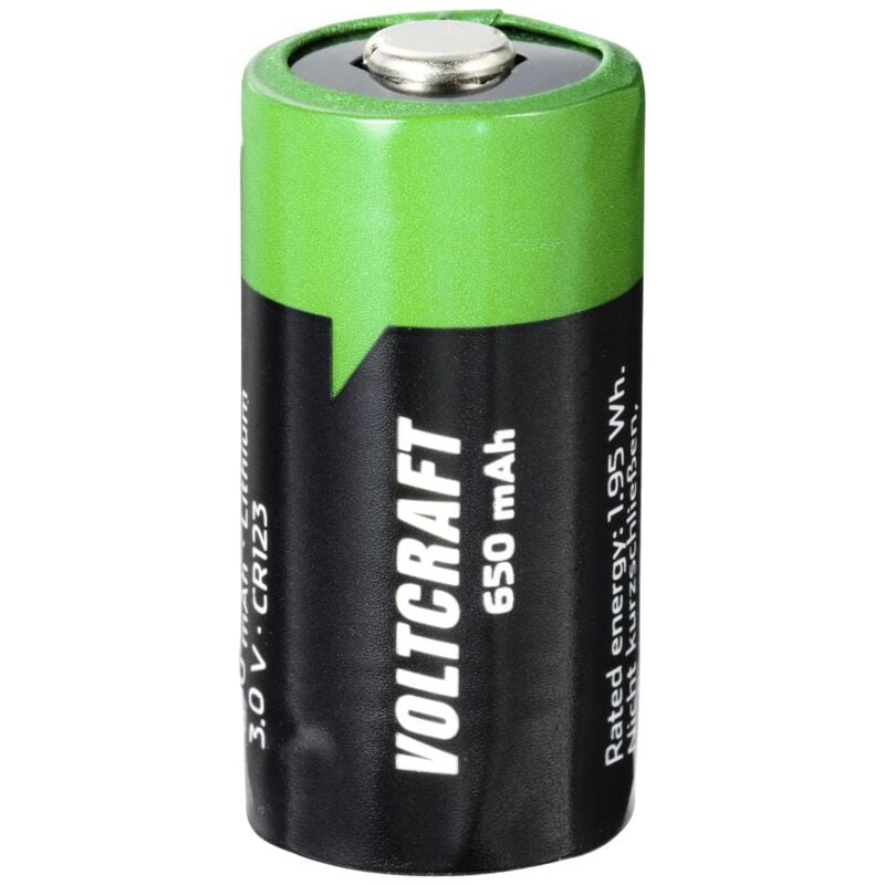 Voltcraft - Pile rechargeable spéciale cr 123 lithium 3 v 650 mAh