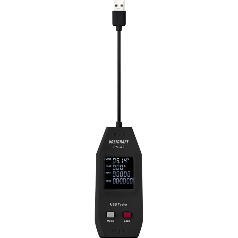 Voltcraft - PM-42 Ampèremètre usb numérique avec câble de test