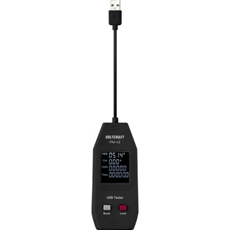 VOLTCRAFT PM-42 USB Typ A Tester mit Zuschaltung von Last Y654762
