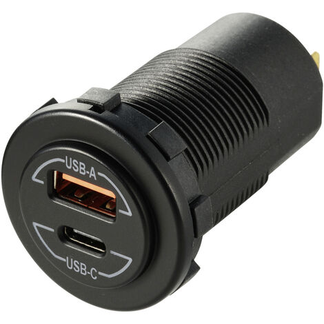 VOLTCRAFT Power-Delivery USB-Einbausteckdose Kfz 60W    12/24 V