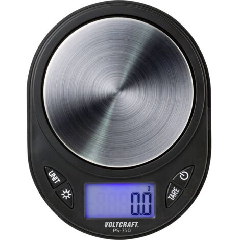 VOLTCRAFT PS-750 Bilancia di precisione Portata max. 750 g Risoluzione 0.1 g a batteria Nero