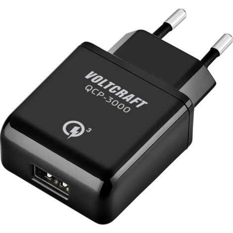 VOLTCRAFT QCP-3000 USB Ladegerät 19.5 W 1x USB-A  Schwarz Innenbereich Qualcomm Quick Charge 3.0