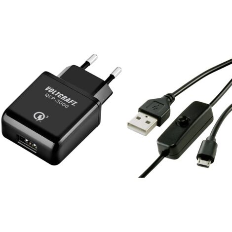 VOLTCRAFT QCP-3000 USM Caricatore USB Adatto per (kit di sviluppo): Raspberry Pi® Corrente di uscita max. 3000 mA 1 x S