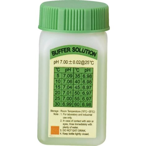 Voltcraft – Réactif pH 7 pour pH-mètres – Solution tampon 50 ml – Calibrage précis – Adapté pour tous les pH-mètres