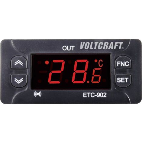 Voltcraft – Régulateur de température NTC PTC -30 à 99 °C – Relais 10 A – Capteur 1 canal avec câble 2 m – Commutation Celsius/Fahrenheit