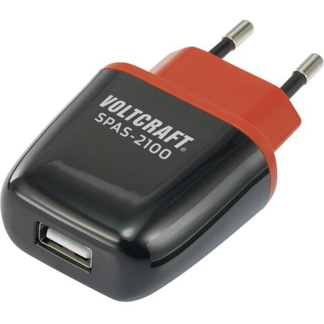 VOLTCRAFT SPAS-2100 Chargeur USB 10.5 W 1x USB-A noir, rouge intérieure auto-détection A658342