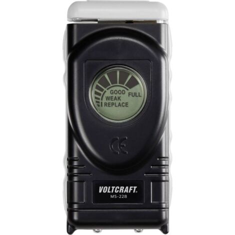 VOLTCRAFT Testeur de piles MS228 plage de mesure (testeur de pile) 1,5 V, 1,55 V, 9 V pile MS228