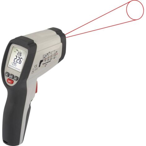 Voltcraft – Thermomètre infrarouge 20:1 – Plage de mesure -40 à +800 °C – Temps de réponse 150 ms – Degré d'émission réglable 0.1 à 1.0