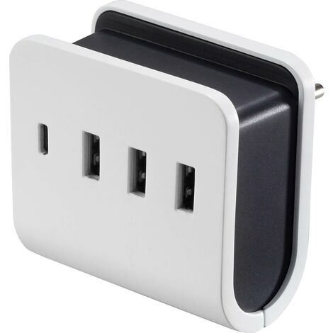 VOLTCRAFT UC-4ACX001 Chargeur USB 24 W intérieure Courant de sortie (max.) 4.8 A 4 x 1x USB-C®, 3x USB-A A416992