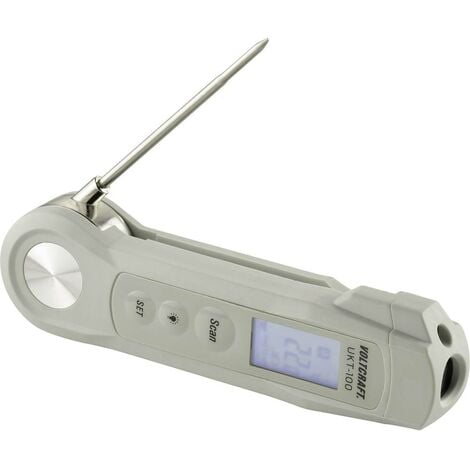 VOLTCRAFT UKT-100 Thermomètre à sonde à piquer Plage de mesure de température -40 à 280 °C lampe de poche LED, mesure I