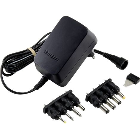VOLTCRAFT VC-11258690 Alimentatore a spina regolabile 3 V/DC, 4.5 V/DC, 5 V/DC, 6 V/DC, 7.5 V/DC, 9 V/DC, 12 V/DC 1 A 1