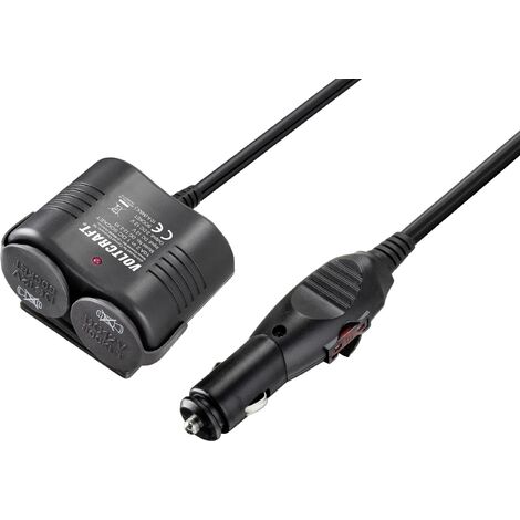 VOLTCRAFT VC-11533030 2xDC Répartiteur pour allume-cigare Nombre de prises allume-cigares 2 x Charge