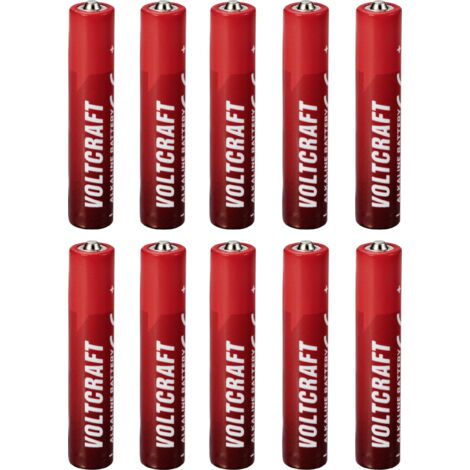 VOLTCRAFT VC-16108025 Pile LR61 (AAAA) LR61 (AAAA) alcaline(s) 1.5 V 500 mAh 10 pc(s) A598733