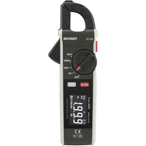 VOLTCRAFT VC-321 Stromzange    CAT II 600 V, CAT III 300 V Anzeige (Counts): 2000