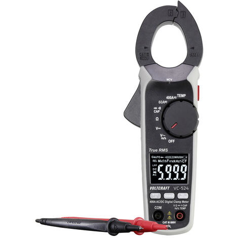 VOLTCRAFT VC-524 Stromzange digital CAT III 600 V Anzeige (Counts): 6000