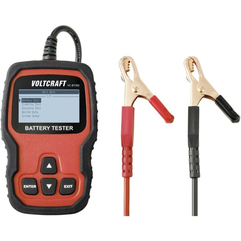 Testeur de batterie de voiture VOLTCRAFT VC-BT100 12 V, 24 V 79 mm x 28 mm x 128 mm